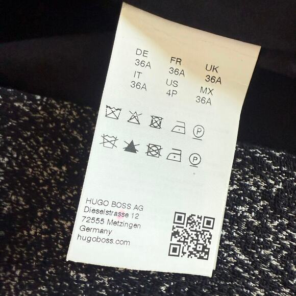 BOSS NWOT Jevanala Cropped Tweed Blazer Black White Workwear Business Office 4P - Picture 9 of 10